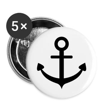 Anker - Buttons groß 56 mm (5er Pack) - Weiß - Vorne
