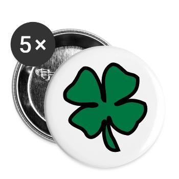 Irish Leaf two coloured - Buttons groß 56 mm (5er Pack) - Weiß - Vorne