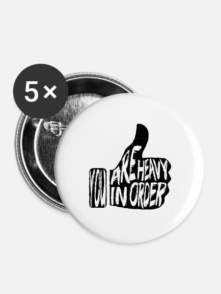 Denglisch - Buttons groß 56 mm (5er Pack) - Weiß