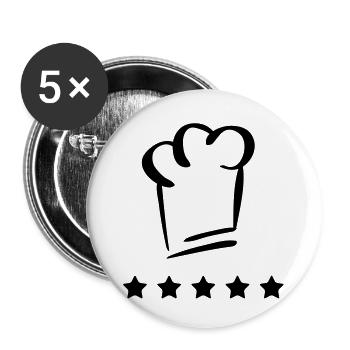 koch_sterne_f1 - Buttons groß 56 mm (5er Pack) - Weiß - Vorne
