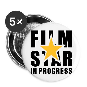 FILM STAR EN COURS 2C - Lot de 5 grands badges (56 mm) - blanc - Devant