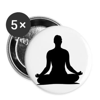 yoga___f1 - Buttons groß 56 mm (5er Pack) - Weiß - Vorne