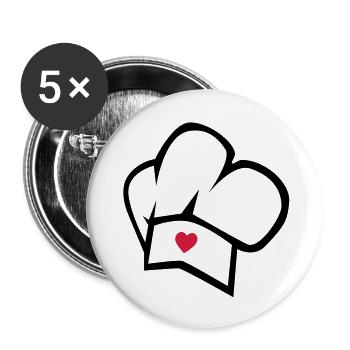 cook - Buttons groß 56 mm (5er Pack) - Weiß - Vorne