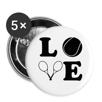 Tennis Tennis player Tennis court Love - Buttons large 2.2''/56 mm (5-pack) - white - Front