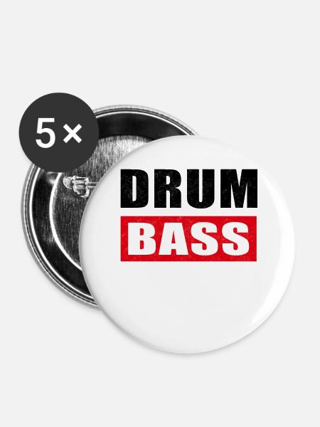 DnB - Buttons groß 56 mm (5er Pack) - Weiß