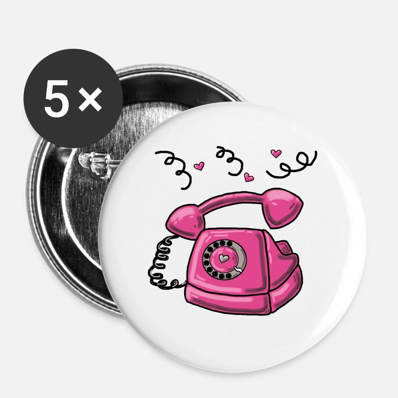 Call me baby. - Buttons large 2.2''/56 mm (5-pack) - white