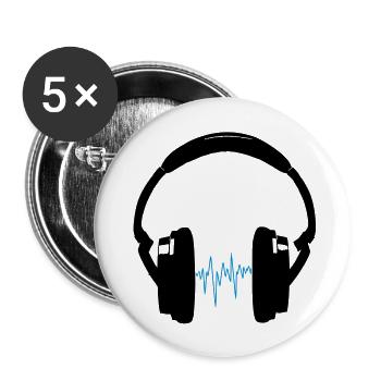 Kopfhörer - Buttons groß 56 mm (5er Pack) - Weiß - Vorne
