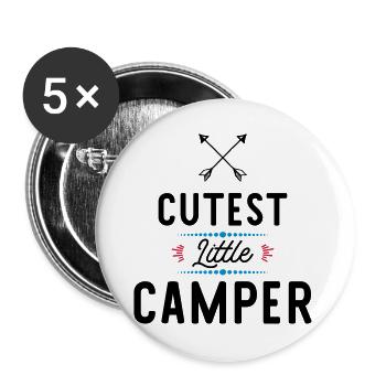 Camper - Buttons groß 56 mm (5er Pack) - Weiß - Vorne