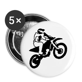 motorrad_8 - Lot de 5 grands badges (56 mm) - blanc - Devant
