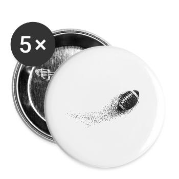 football - Lot de 5 grands badges (56 mm) - blanc - Devant