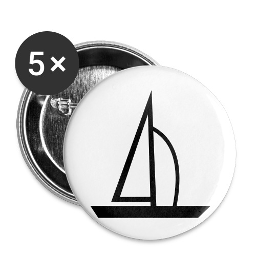 Segelboot - Buttons groß 56 mm (5er Pack)