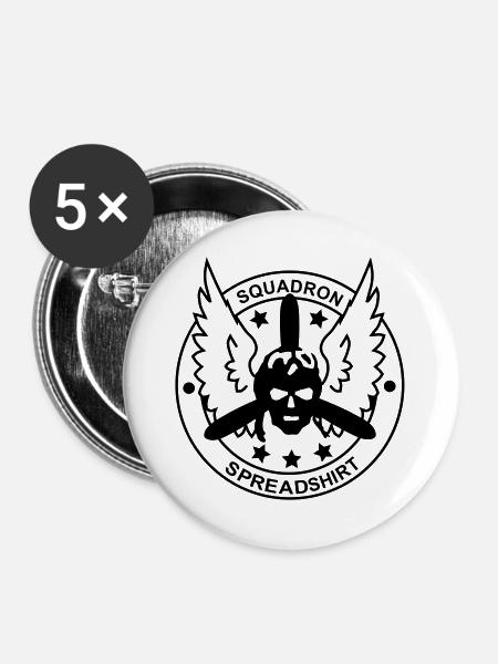 Spitfire Mk 16 - Buttons groß 56 mm (5er Pack) - Weiß