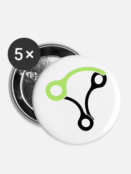 3skydivepins - Buttons groß 56 mm (5er Pack) - Weiß