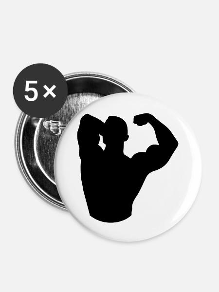 Ein starker Mann - Buttons groß 56 mm (5er Pack) - Weiß