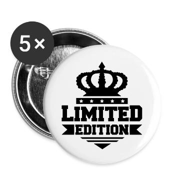limited_edition_logo_wo1 - Lot de 5 grands badges (56 mm) - blanc - Devant