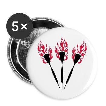 dart_fire_tj2 - Lot de 5 grands badges (56 mm) - blanc - Devant