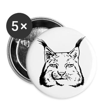 caracal - Lot de 5 grands badges (56 mm) - blanc - Devant