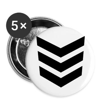 pfeil_f1 - Buttons groß 56 mm (5er Pack) - Weiß - Vorne