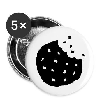 cookie_tg1 - Buttons large 2.2''/56 mm (5-pack) - white - Front