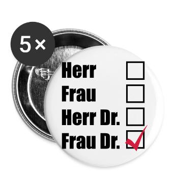 Doctor - Buttons large 2.2''/56 mm (5-pack) - white - Front