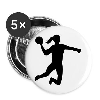 Handball - Buttons large 2.2''/56 mm (5-pack) - white - Front