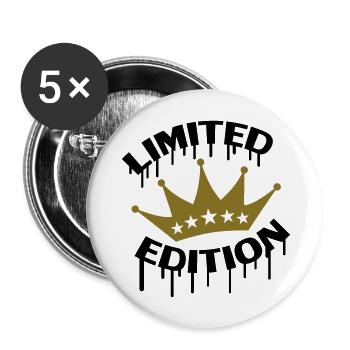 Limited Edition Crown - Buttons groß 56 mm (5er Pack) - Weiß - Vorne
