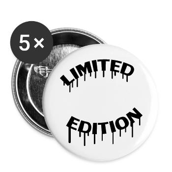 Limited Edition Graffiti - Buttons groß 56 mm (5er Pack) - Weiß - Vorne