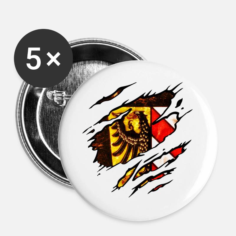 Nürnberg - Buttons groß 56 mm (5er Pack) - Weiß
