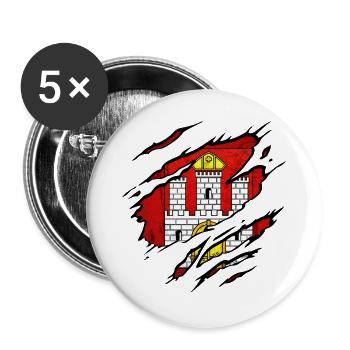 Włocławek - Poland - Buttons large 2.2''/56 mm (5-pack) - white - Front
