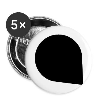 Bubble 1c - Lot de 5 grands badges (56 mm) - blanc - Devant