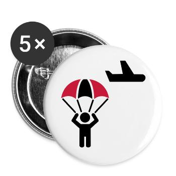 parachutist - Buttons large 2.2''/56 mm (5-pack) - white - Front