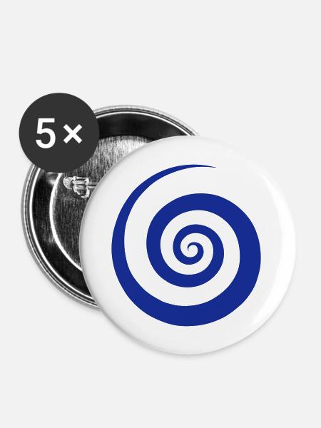 Spiral Pattern - Buttons groß 56 mm (5er Pack) - Weiß