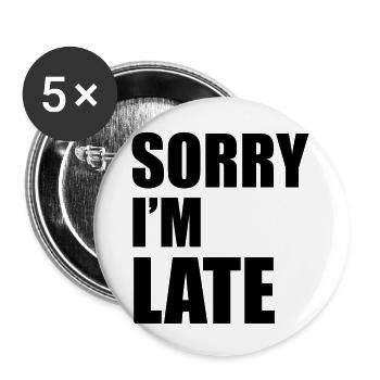 Sorry - Buttons large 2.2''/56 mm (5-pack) - white - Front