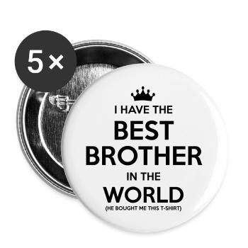 i have the best brother in the world - Buttons groß 56 mm (5er Pack) - Weiß - Vorne