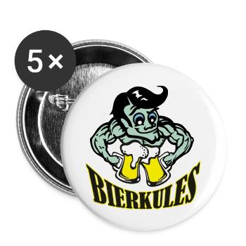 bierkules5c - Buttons groß 56 mm (5er Pack) - Weiß - Vorne