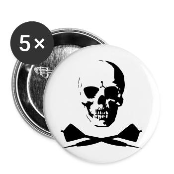 Dart - Buttons groß 56 mm (5er Pack) - Weiß - Vorne