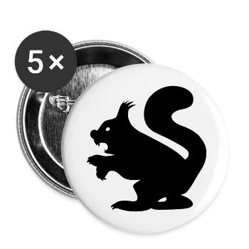 Écureuil assassin-Evil écureuil - Lot de 5 grands badges (56 mm) - blanc - Devant