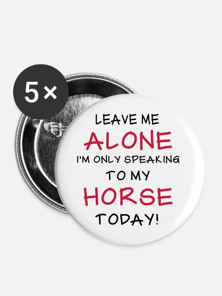 Horse - Buttons large 2.2''/56 mm (5-pack) - white