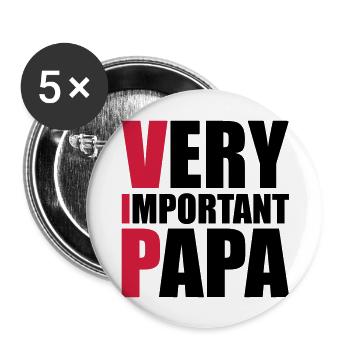 Very Important Papa - Buttons large 2.2''/56 mm (5-pack) - white - Front
