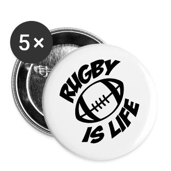 Rugby - Buttons large 2.2''/56 mm (5-pack) - white - Front