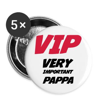 VIP Very Important Pappa - Buttons large 2.2''/56 mm (5-pack) - white - Front