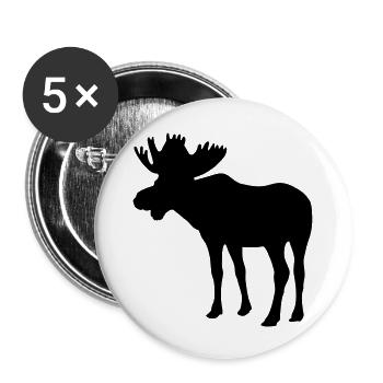 moose - Buttons large 2.2''/56 mm (5-pack) - white - Front