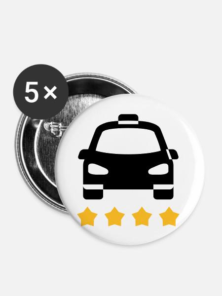 Taxi - Buttons large 2.2''/56 mm (5-pack) - white