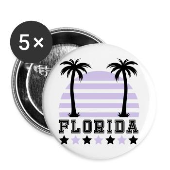 florida - Buttons large 2.2''/56 mm (5-pack) - white - Front