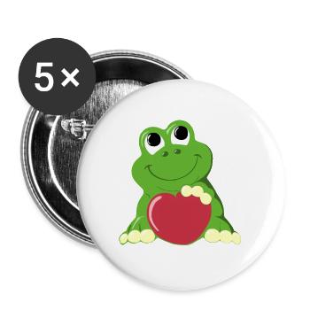 Frog - Buttons large 2.2''/56 mm (5-pack) - white - Front
