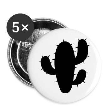 Kaktus - Buttons groß 56 mm (5er Pack) - Weiß - Vorne