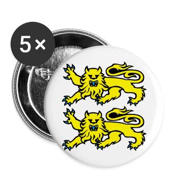 Leopards normand logo flag 2701 - Buttons large 2.2''/56 mm (5-pack) - white - Front