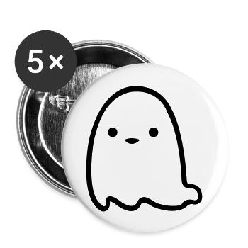 cute_ghost_1 - Buttons groß 56 mm (5er Pack) - Weiß - Vorne