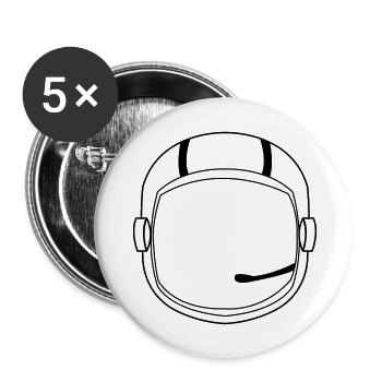 astronauten_helm_01 - Lot de 5 grands badges (56 mm) - blanc - Devant
