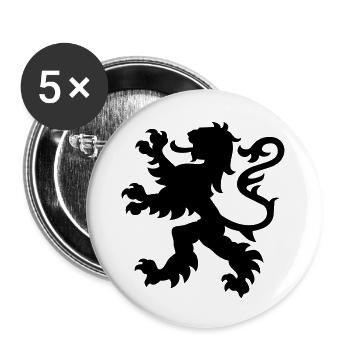 wappen_lion_animal - Buttons large 2.2''/56 mm (5-pack) - white - Front